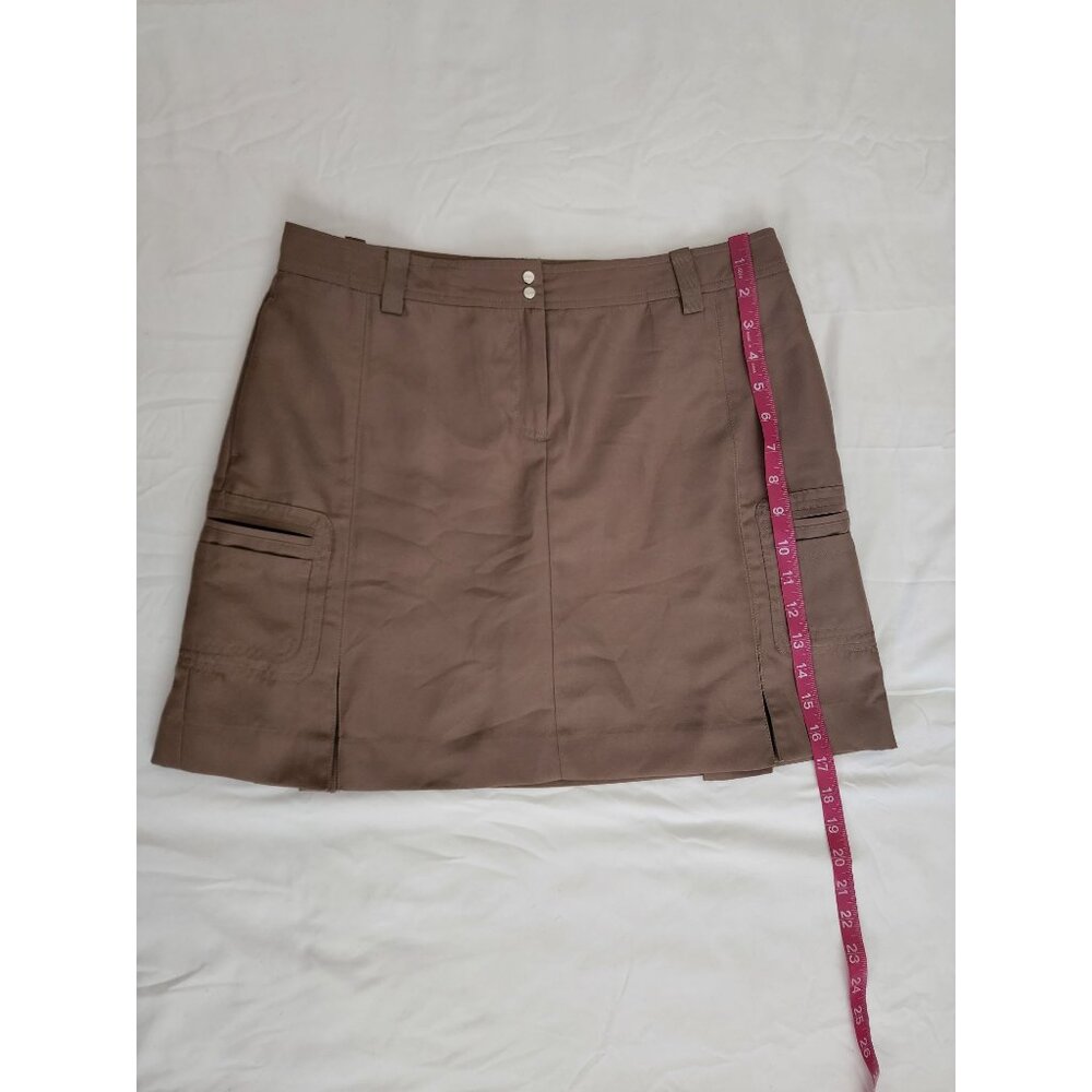 IZOD XFG Women's Athletic Golf Tennis Inner Shorts Cargo Skirt Dark Brown Sz 4 - Picture 13 of 13